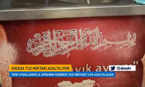 Gıdada Tuz Miktarı Azaltılıyor 