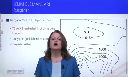 EBA COĞRAFYA LİSE - BASINÇ VE RÜZGARLAR - RÜZGARLAR - RÜZGARIN YÖNÜNÜ ETKİLEYEN FAKTÖRLER