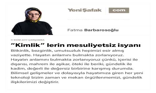 “Kimlik”lerin Mesuliyetsiz İsyanı