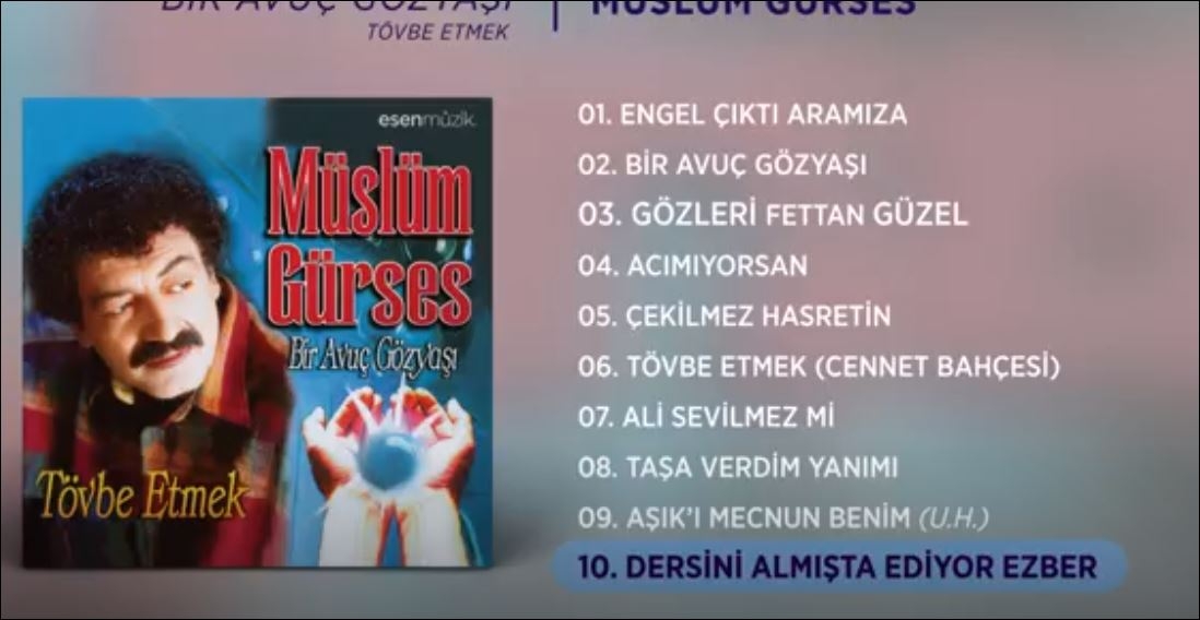 Dersini Almış Da Ediyor Ezber Müslüm Gürses