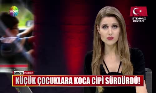 Küçük Çocuklara Koca Jipi Sürdürdü !