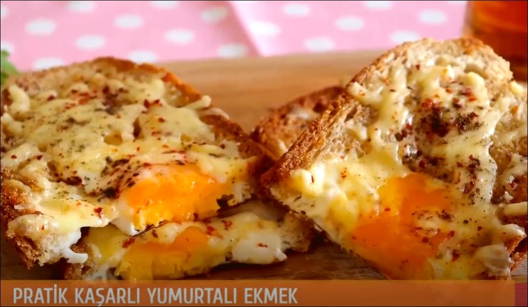 Pratik Kaşarlı Yumurtalı Ekmek Tarifi