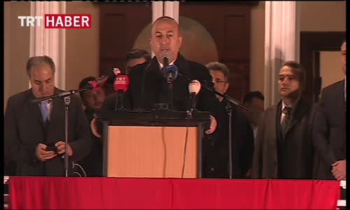 Bakan Çavuşoğlu, Hamburg'da Konuştu