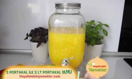 3 Portakal İle 3lt Portakal Suyu Nasıl Yapılır 