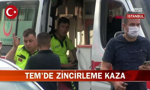 İstanbul'da TEM Otoyolunda Zincirleme Kaza! İşte Görüntüler