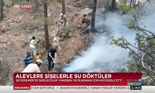 Köylüler Helikopter Havuzuna Su Taşıdılar 