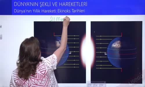 EBA COĞRAFYA LİSE - DÜNYANIN HAREKETİ - DÜNYANIN YILLIK HAREKETİ ; EKİNOKS TARİHLERİ