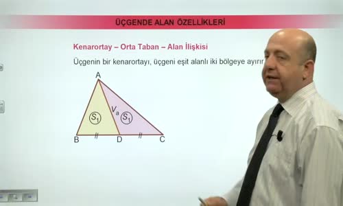 EBA GEOMETRİ LİSE  ÜÇGEN -KENARORTAY - ORTA TABAN - ALAN İLİŞKİSİ