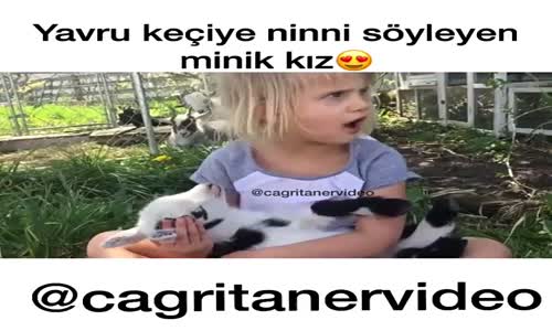 Yavru Keçiyi Uyutan Kız