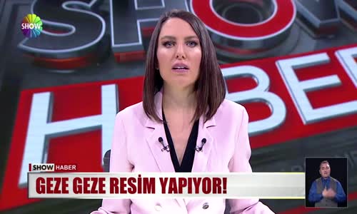 Geze geze resim yapıyor!