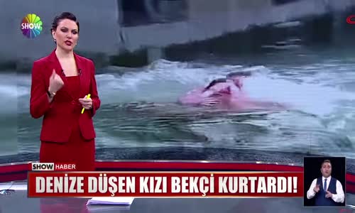 Denize düşen kızı bekçi kurtardı!