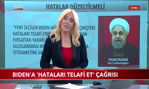 Ruhani'den Biden'a 'Hataları Telafi Et' Çağrısı