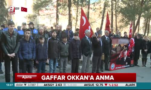 Suikasta Uğrayarak Şehit Düşen Gaffar Okkan Anıldı 