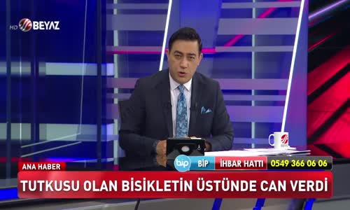 Tutkusu olan bisikletin üstünde can verdi!