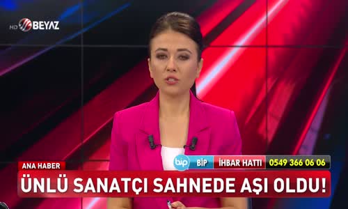 Ünlü şarkıcı sahnede aşı oldu!