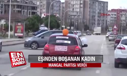 Eşinden Boşandıktan Sonra Aracını Süsleyip Mangal Partisi Veren Kadın