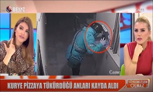 İğrenç Olay Pizzaya Tüküren Kurye Böyle Görüntülendi