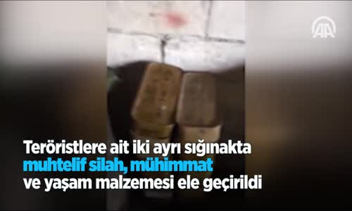 Teröristlere Ait İki Ayrı Sığınakta Muhtelif Silah Mühimmat Ve Yaşam Malzemesi Ele Geçirildi 