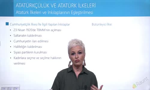 EBA T.C. İNKILAP TARİHİ VE ATATÜRKÇÜLÜK  LİSE - ATATÜRKÇÜLÜK VE ATATÜRK İLKELERİ - ATATÜRK İLKELERİ VE İNKILAPLARININ EŞLEŞTİRİLMESİ