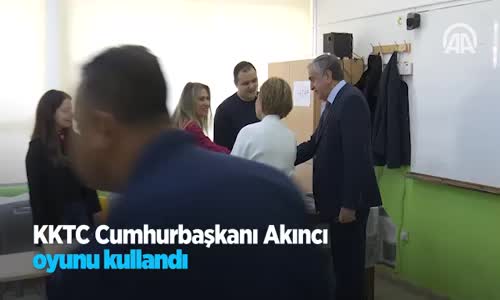 KKTC Cumhurbaşkanı Akıncı Oyunu Kullandı