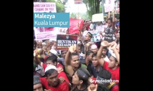 Rohingya Müslümanları İçin Binler Meydanlarda