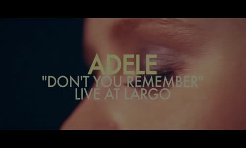 Adele - Don't You Remember (Live at Largo)