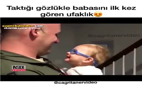 Taktığı Gözlükle Babasını İlk Kez Gören Ufaklık