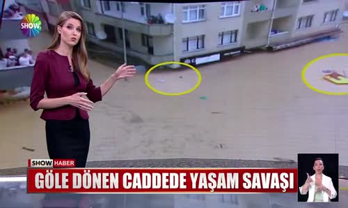 Göle dönen caddede yaşam savaşı