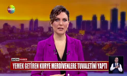 Yemek getiren kurye merdivenlere tuvaletini yaptı 