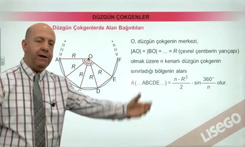 EBA GEOMETRİ LİSE  ÇOKGENLER -DÜZGÜN ÇOKGENLER-DÜZGÜN ÇOKGENLEDE ALAN BAĞLANTILARI