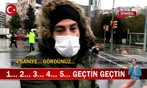 İstanbul Beyoğlu'nda Yaya Geçişlerine 5 Saniye Yanan Trafik Işığı! İşte Görüntüler