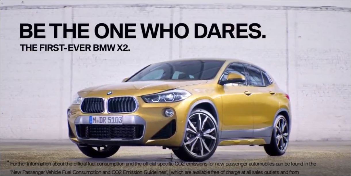 İlk BMW X2. Resmi TVC