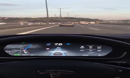 Tesla Otopilotun TEM'de Kaydedilen Görüntüsü