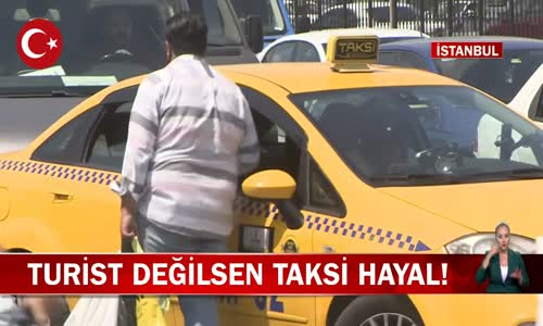 İstanbul Eminönü'nde Taksiciler Sadece Turist Yolcuları Alıyor! İşte Görüntüler