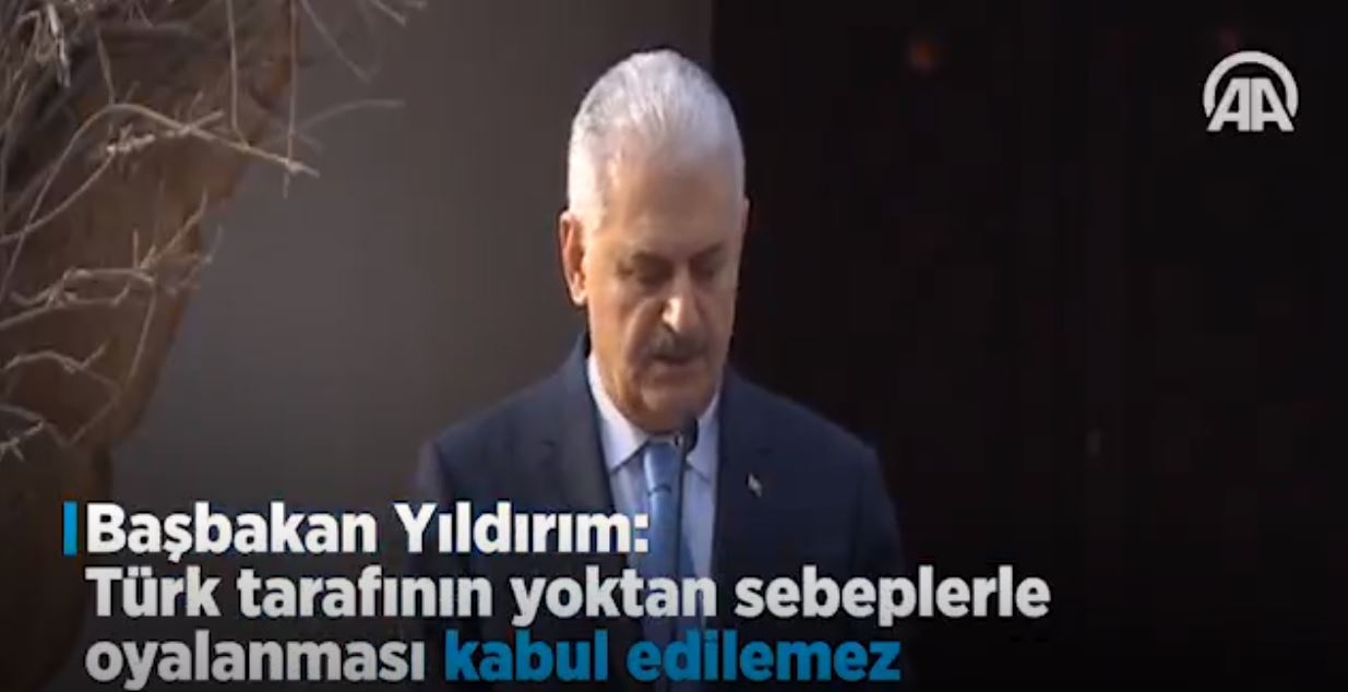 Yıldırım  Türk Tarafının Yoktan Sebeplerle Oyalanması Kabul Edilemez