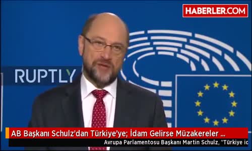 Avrupa Parlamentosu Başkanı Martin Schulz, 