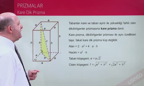 EBA GEOMETRİ LİSE PRİZMA-KARE DİK PRİZMA