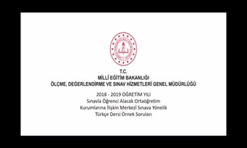 TÜRKÇE DERSİ OCAK AYI ÖRNEK SORULARI VE ÇÖZÜMLERİ izle - Video - Eğitim Bilişim Ağı