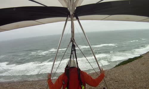 San Francisco-Fort Funston'da -Yelkenli Kanat Uçuşu