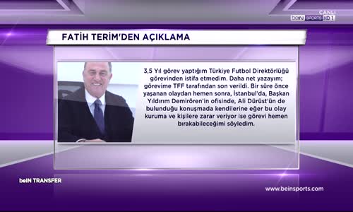 Fatih Terim'den Flaş Açıklama!