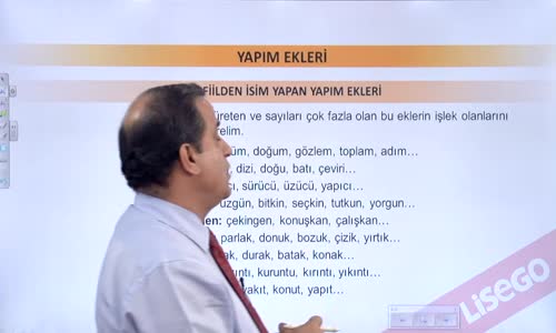 EBA TÜRKÇE LİSE SÖZCÜKTE YAPI-YAPIM EKLERİ-FİİLDEN İSİM YAPAN YAPIM EKLERİ