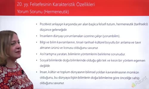 EBA FELSEFE LİSE 20.YY FELSEFESİ - YORUM SORUNU (HERMENEUTİK)