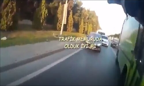 Trafik Polisi Olan Motorcu