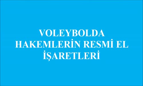 Voleybolda Hakem İşaretleri İzle