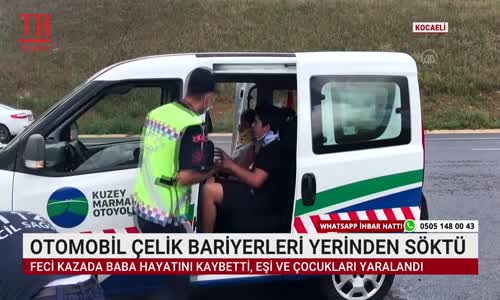 OTOMOBİL ÇELİK BARİYERLERİ YERİNDEN SÖKTÜ