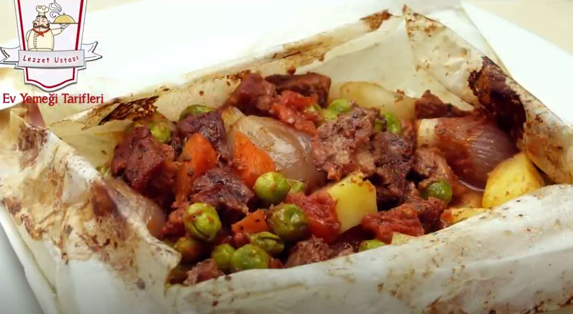 Fırında Kağıt Kebabı Tarifi  Sebzeli Kebap 