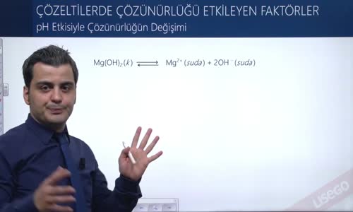 EBA KİMYA LİSE -  SULU ÇÖZELTİ DENGELERİ - ÇÖZELTİLERDE ÇÖZÜNÜRLÜĞÜ ETKİLEYEN FAKTÖRLER - pH ETKİSİYLE ÇÖZÜNÜRLÜĞÜN DEĞİŞİMİ