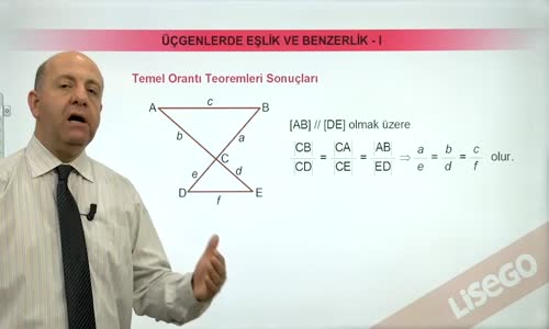 EBA GEOMETRİ LİSE  ÜÇGEN -TEMEL ORANTI TEOREMLERİ SONUÇLARI