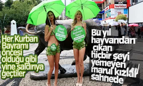 Petan'ın Vegan Elçileri 'Marul Kadınlar' Kadıköyde