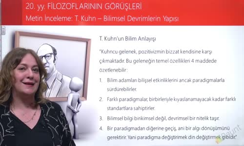 EBA FELSEFE LİSE 20.YY FELSEFESİ - METİN İNCELEME -T.KUHN -BİLİMSEL DEVRİMLERİN YAPISI